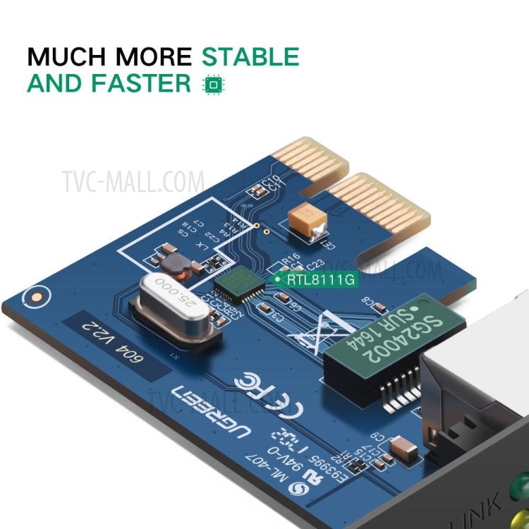 UGREEN Gigabit Ethernet PCI Express PCI-E Network Card RJ45 LAN Adapter Converter Network Controller for Desktop