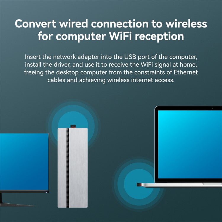LB-LINK WN650H Dual Band 650M Wireless Network Card Portable USB WiFi Receiver