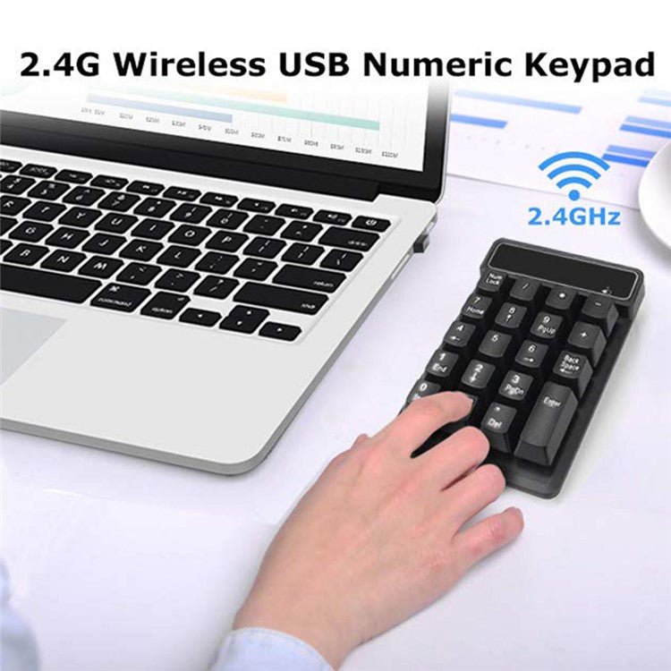 2.4G Wireless Mini Numeric Keyboard Suspended Mechanical Keyboard 19-key Mini Accounting Banking Keypad
