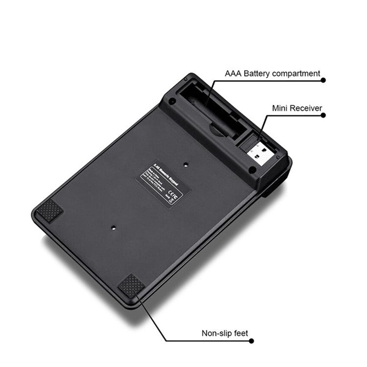 2.4G Wireless Mini Numeric Keyboard Suspended Mechanical Keyboard 19-key Mini Accounting Banking Keypad