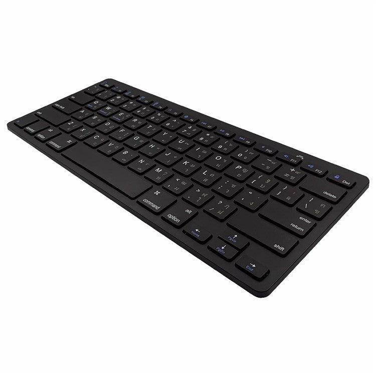 [Thai Version] X5 Noiseless 78-Key Ultra Thin Wireless Bluetooth Keyboard for iPad iPhone - Black