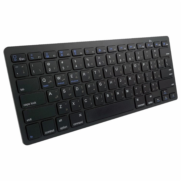 [Persian Version] X5 78-Key Ultra Thin Wireless Bluetooth Keyboard No Driver for iPad iPhone - Black
