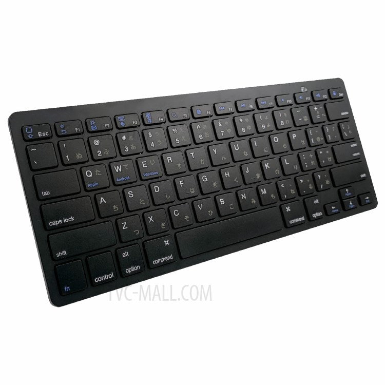 [Japanese Version] X5 Battery Powered 78-Key Ultra Thin Wireless Bluetooth Keyboard for iPad iPhone - Black