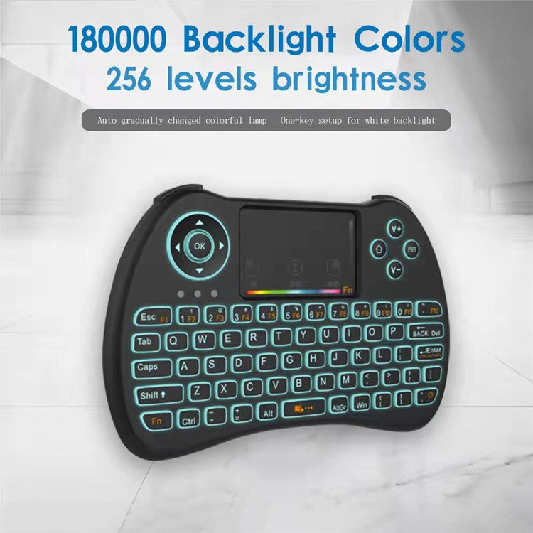 H9 2.4GHz Wireless Keyboard for Android TV Box Air Mouse Touchpad Device with Backlit