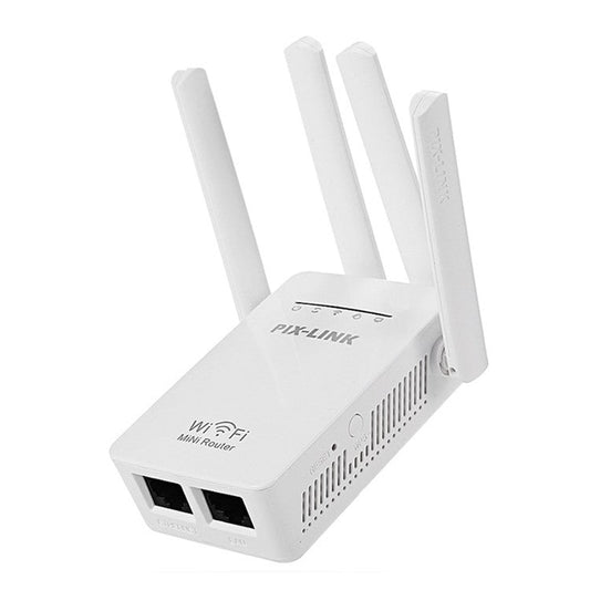 PIX-LINK WiFi Range Extender WIFI Signal Booster 300Mbps Internet Booster Easy Setup Wireless Repeater - UK Plug