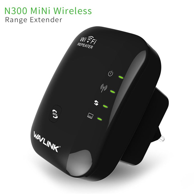 WAVLINK WN560N2 WPS Protection Amplifier WiFi Repeater 2.4G N300 WiFi Extension Repeater with 3dBi Internal Antenna - EU Plug