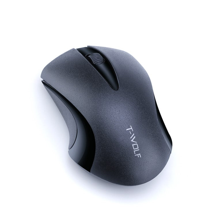 T-WOLF Q2 Portable Computer Mice for PC Notebook Laptop Wireless Mouse - Black