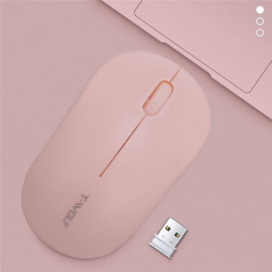 Q4 2.4G Wireless Mouse Portable Computer Mice for PC Notebook Laptop - Pink