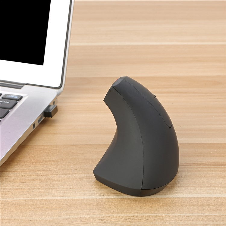 HXSJ T22 Wireless Mouse Ergonomic Optical 2.4G 2400DPI Gaming Mouse with USB Receiver - Black