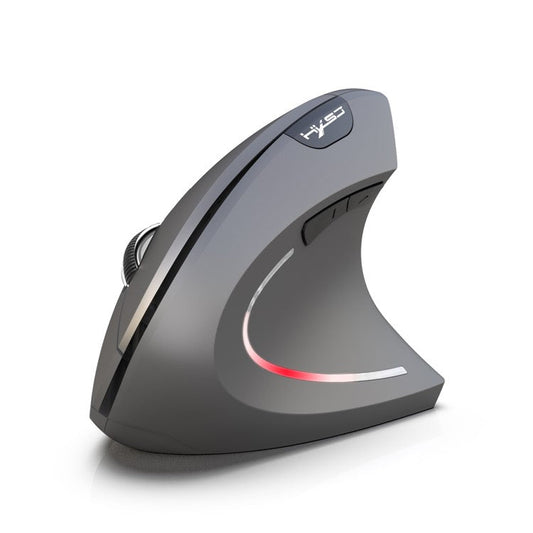 HXSJ T29 Bluetooth Wireless Vertical Ergonomic Optical Mouse Adjustable DPI Laptop Mice - Grey