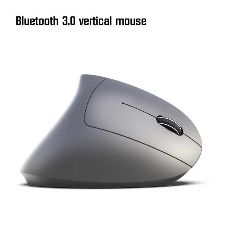 HXSJ T29 Bluetooth Wireless Vertical Ergonomic Optical Mouse Adjustable DPI Laptop Mice - Grey