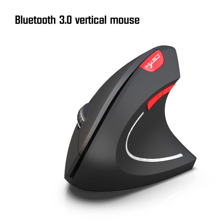 HXSJ T29 Bluetooth Wireless Vertical Ergonomic Optical Mouse Adjustable DPI Laptop Mice - Black
