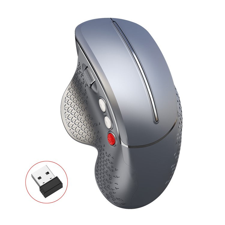 HXSJ T32 2.4G Wireless Ergonomic Vertical Optical Gaming Mouse Adjustable DPI Computer Mice - Grey