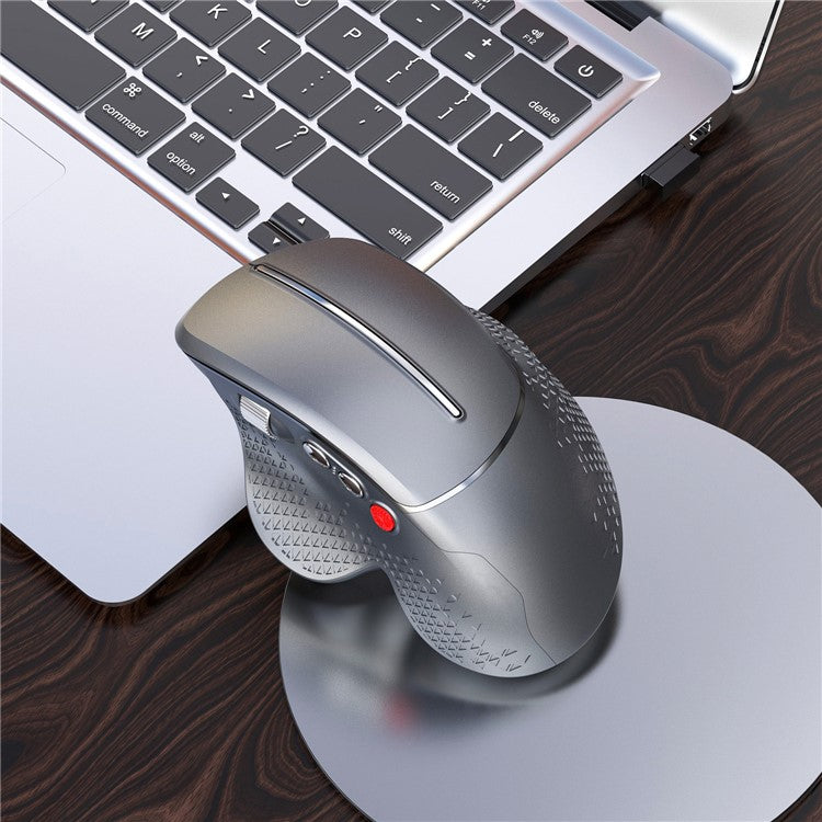 HXSJ T32 2.4G Wireless Ergonomic Vertical Optical Gaming Mouse Adjustable DPI Computer Mice - Grey