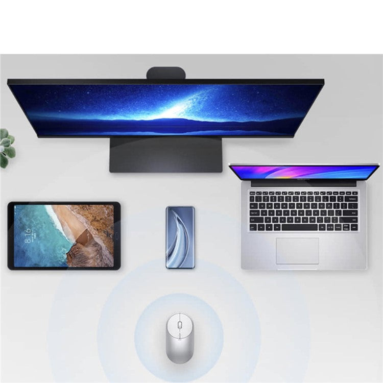 XIAOMI BXSBMW02 Portable Mouse 2 Bluetooth RF2.4GHz Dual Mode 4000DPI Adjustable Mice Optical Mouse - Dark Grey