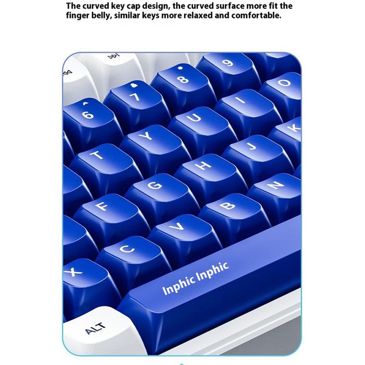 INPHIC K902 87 Keys Mute Keyboard Gaming Keyboard with Colorful Light for Home Office