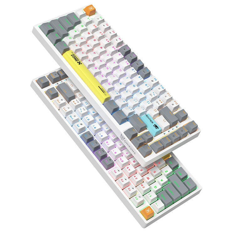 ONIKUMA G58 Hot-Swappable 82-Key Mechanical Gaming Keyboard RGB Lighting Wired Keyboard - Grey