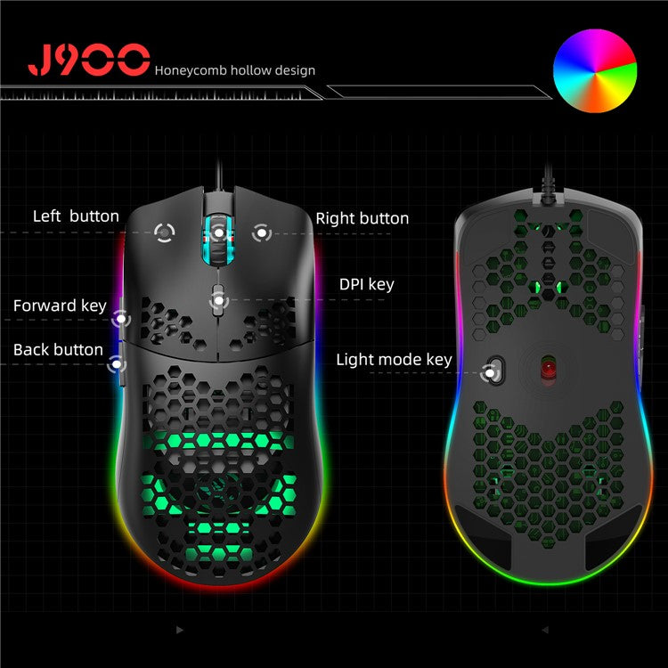HXSJ P6 Keyboard Mouse Converter + J900 Honeycomb Programmable Gaming Mouse + V100 One Hand Gaming Keyboard
