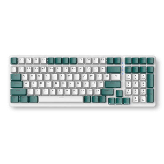 FREE WOLF K3 Mechanical Keyboard 100-Key Gaming Keyboard with Colorful Light Effects for Office Home Computers Laptops - Green/Blue Switch