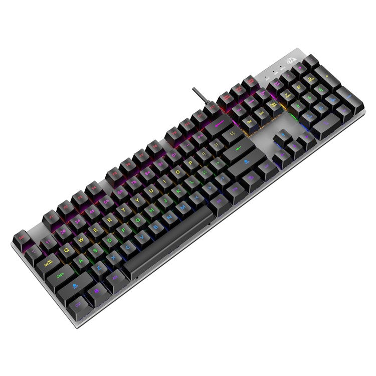FREE WOLF K1 104 Keys Full Size Mechanical Gaming Keyboard RGB Backlit USB Keyboard for PC Gamer Laptop - Red Switch