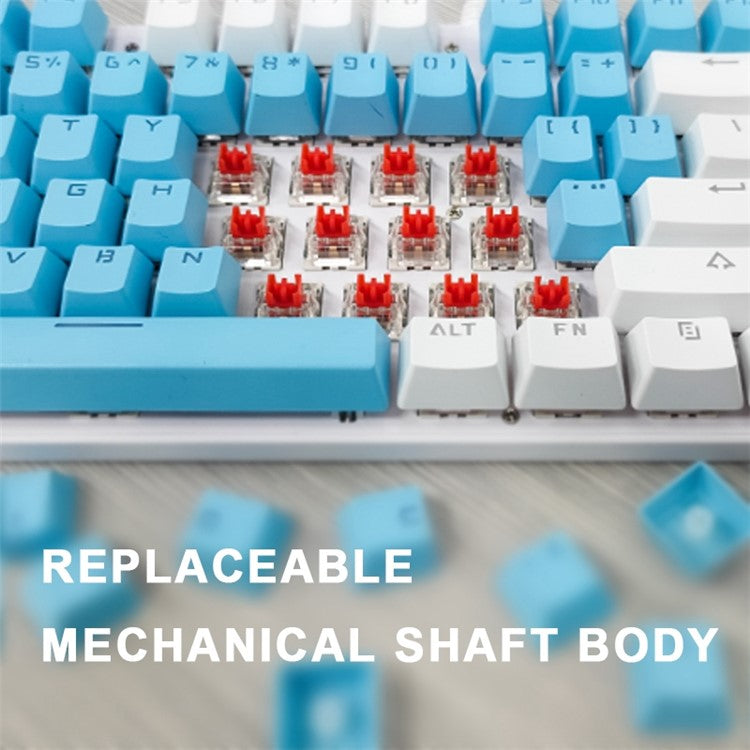 K500 Red Switch Computer Laptop Gaming Keyboard USB Wired Colorful Backlit 104-Key Mechanical Keyboard