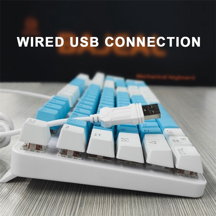 K500 Red Switch Computer Laptop Gaming Keyboard USB Wired Colorful Backlit 104-Key Mechanical Keyboard