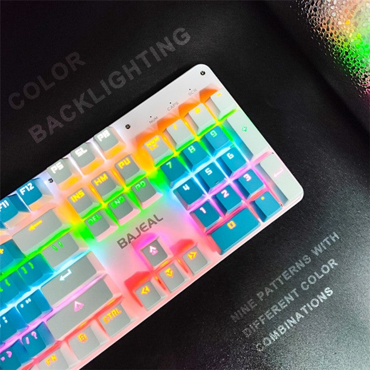 K500 Red Switch Computer Laptop Gaming Keyboard USB Wired Colorful Backlit 104-Key Mechanical Keyboard