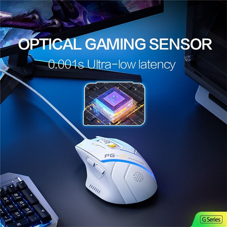 INPHIC PG1 USB Wired E-Sports Gaming Mouse RGB Light Computer Laptop Mice
