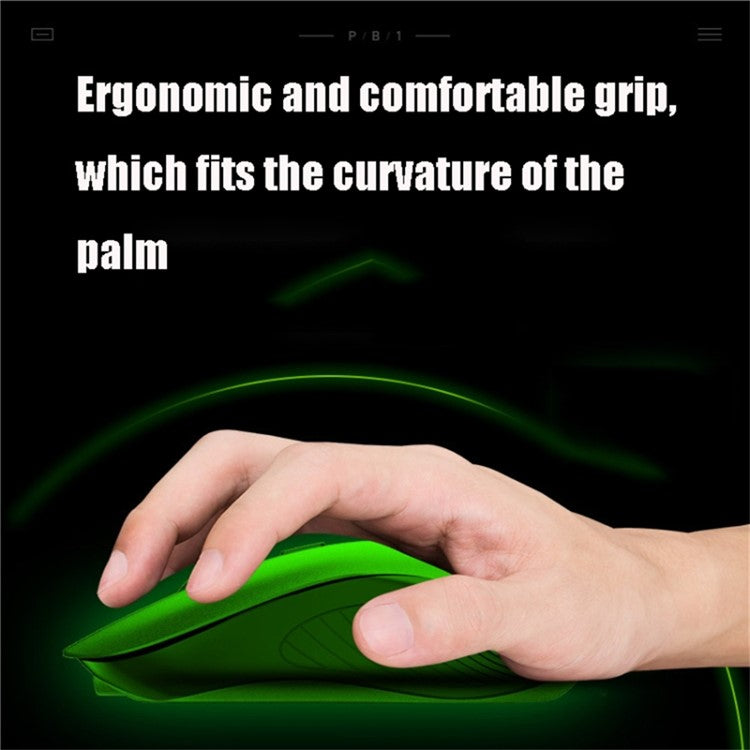 INPHIC PB1 USB Wired Business Office Gaming Mouse Mute Macro Programming Computer Laptop Mice - Black