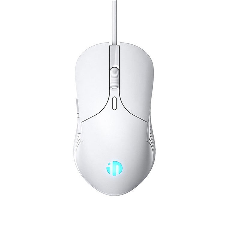 INPHIC PB1 USB Wired Business Office Gaming Mouse Mute Macro Programming Computer Laptop Mice - White