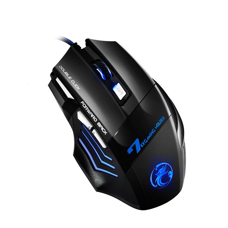 IMICE X7 Gaming Mouse USB Wired Mouse 7 Buttons Optical USB Wired Mice RGB Backlit - Black