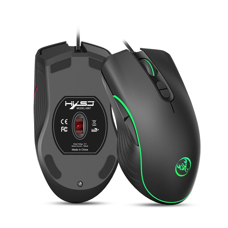 HXSJ A867 RGB Luminous Game Playing Mouse