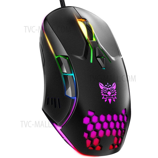 ONIKUMA CW902 6400 DPI Computer Mouse RGB Backlit USB Optical Ergonomic Gaming Mouse for PC Gaming - Black
