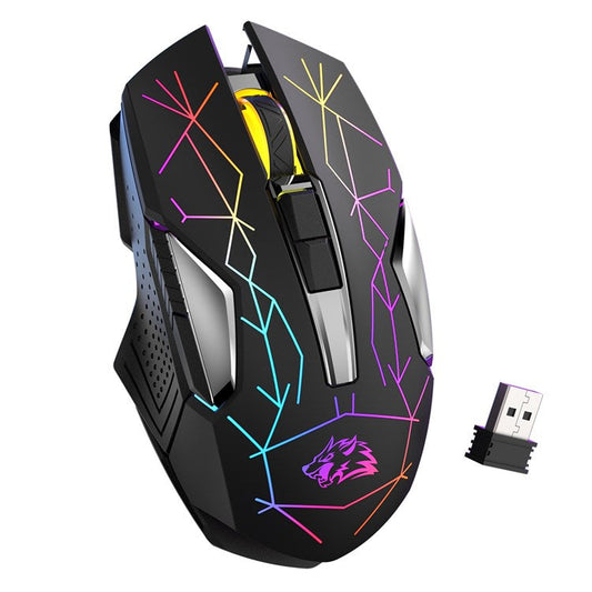 ZIYOU LANG X18 2.4GHz Wireless Bluetooth Mouse RGB Light 3 DPI Adjustable Cordless Computer Accessories - Multi-color