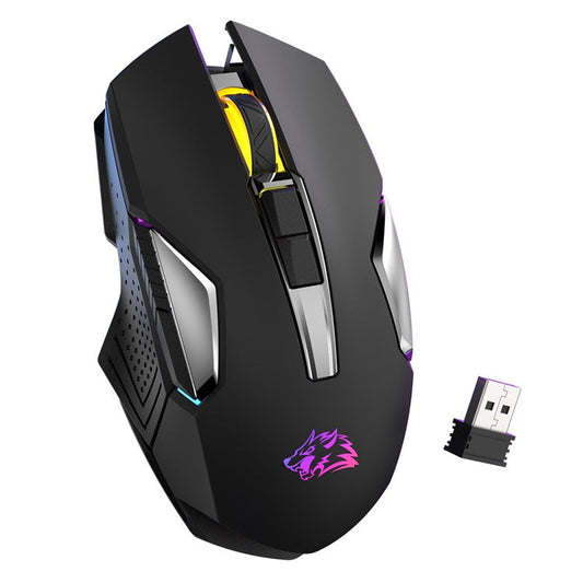 ZIYOU LANG X18 2.4GHz Wireless Bluetooth Mouse RGB Light 3 DPI Adjustable Cordless Computer Accessories - Black