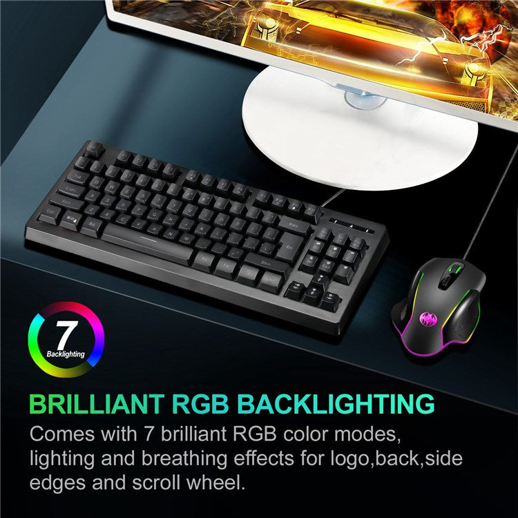GOTBAT M30 Wired Mouse Computer Gaming Mouse Gamer Ergonomic Silent Mouse with RGB Light for PC Laptops