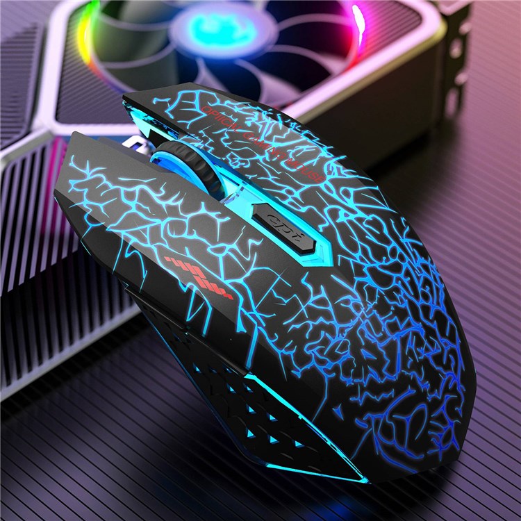 W210 2.4GHz Wireless Bluetooth Silent Mouse RGB Light 6-Button Computer Mice with 1600 DPI for PC Laptop