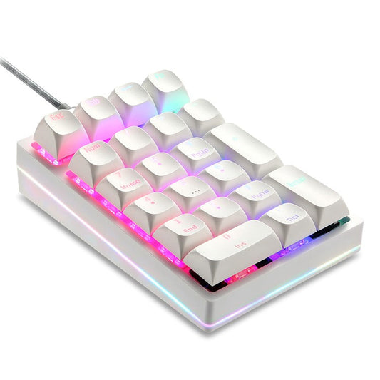 MOTOSPEED K24 Pro RGB Backlight USB Wired Mechanical Numeric Keypad 21 Keys Numpad - White
