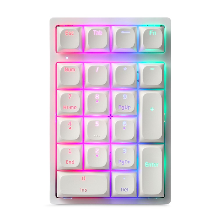 MOTOSPEED K24 Pro RGB Backlight USB Wired Mechanical Numeric Keypad 21 Keys Numpad - White
