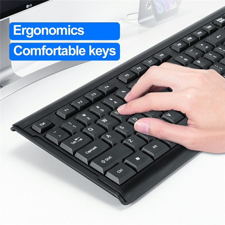 T-WOLF T15 104 Keys USB Wired Keyboard