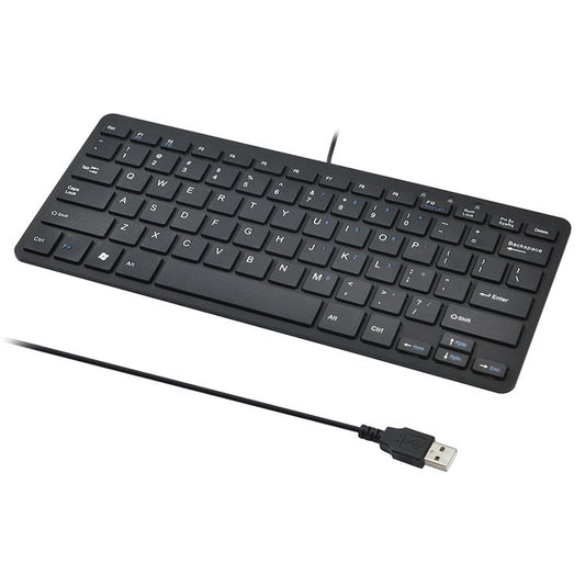 X5 Ultra-thin 78 Keys USB Wired Keyboard Home Office Computer Laptop Keyboard - Black