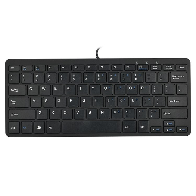 X5 Ultra-thin 78 Keys USB Wired Keyboard Home Office Computer Laptop Keyboard - Black