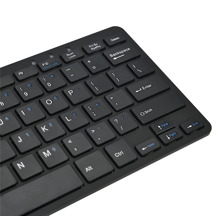 X5 Ultra-thin 78 Keys USB Wired Keyboard Home Office Computer Laptop Keyboard - Black