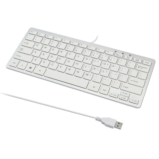 X5 Ultra-thin 78 Keys USB Wired Keyboard Home Office Computer Laptop Keyboard - White