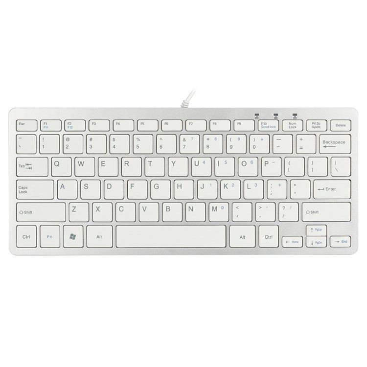X5 Ultra-thin 78 Keys USB Wired Keyboard Home Office Computer Laptop Keyboard - White