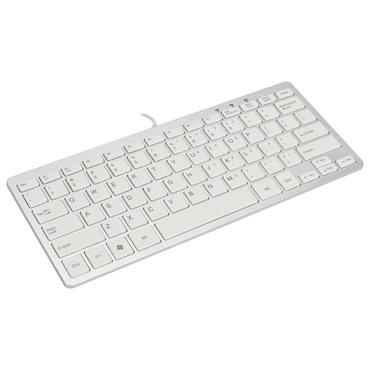 X5 Ultra-thin 78 Keys USB Wired Keyboard Home Office Computer Laptop Keyboard - White