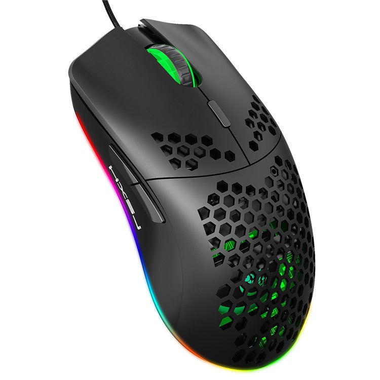 HXSJ J900 RGB Lighting Honeycomb Holow Programmable Gaming Mouse