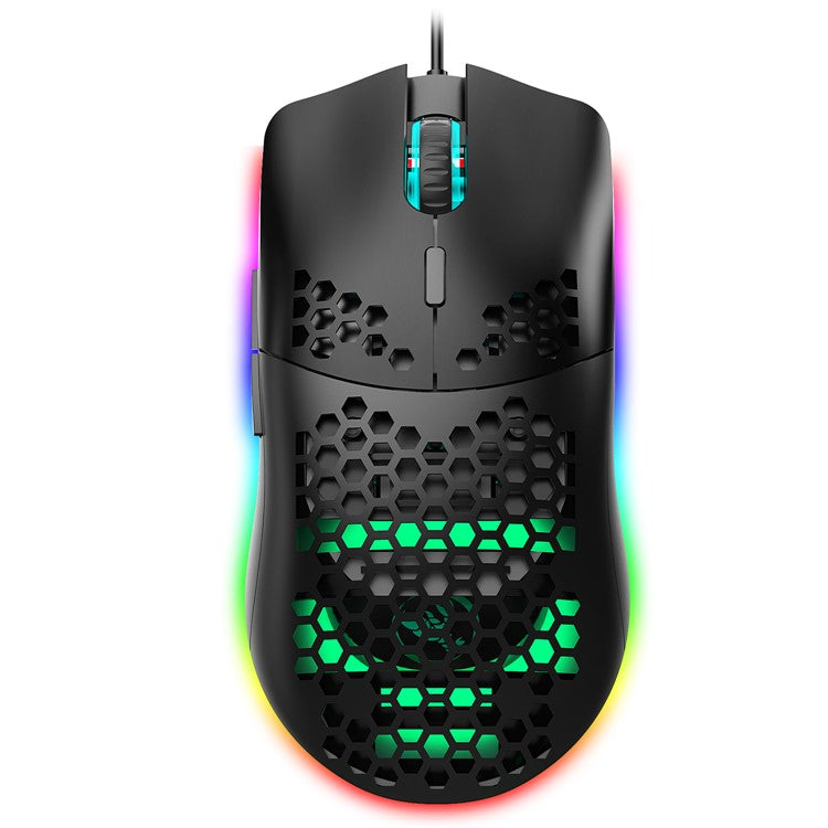 HXSJ J900 RGB Lighting Honeycomb Holow Programmable Gaming Mouse