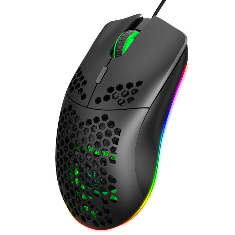 HXSJ J900 RGB Lighting Honeycomb Holow Programmable Gaming Mouse