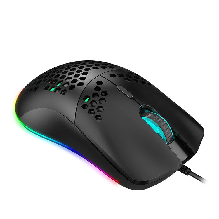 HXSJ J900 RGB Lighting Honeycomb Holow Programmable Gaming Mouse